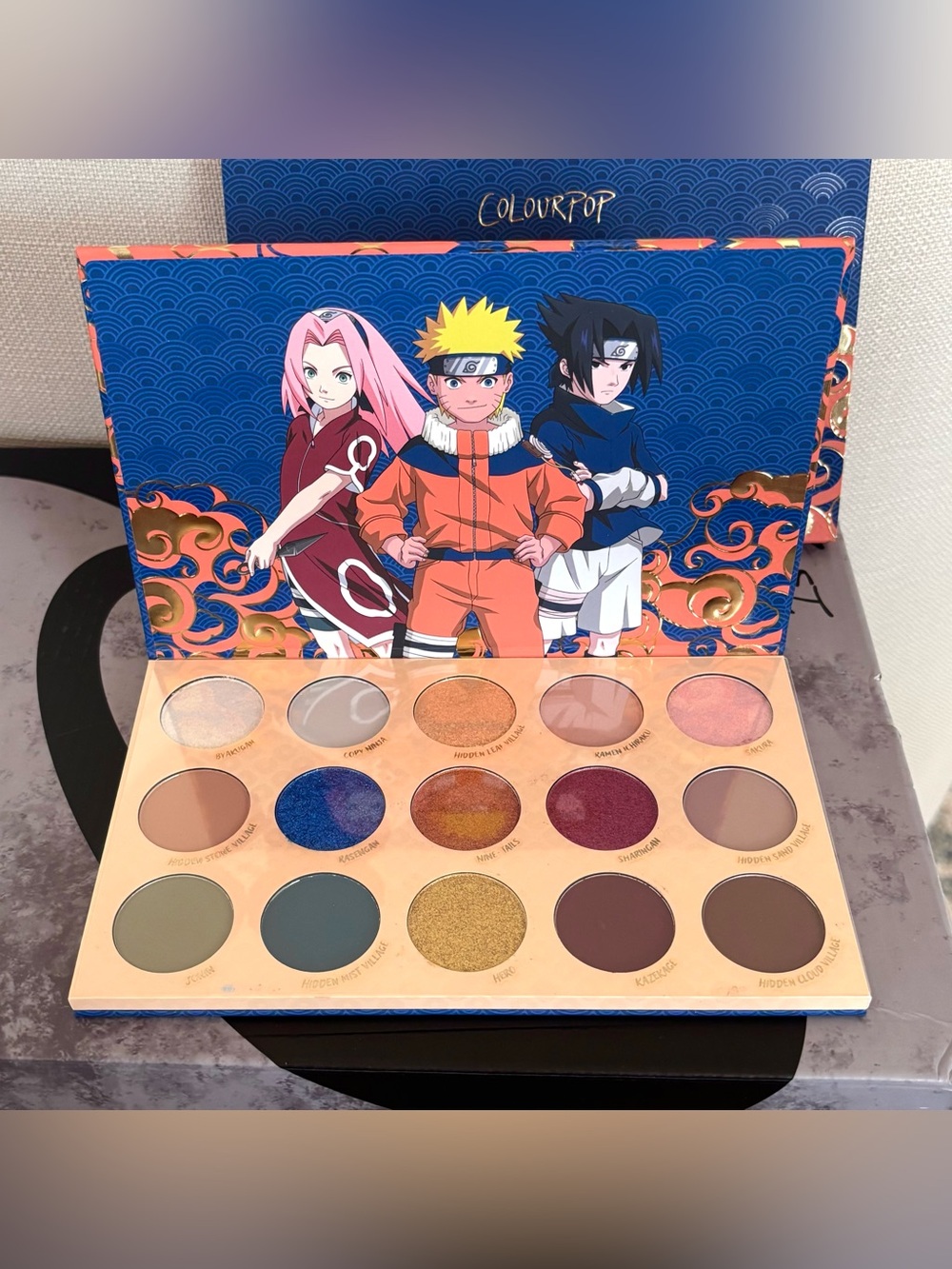 ColourPop x Naruto Eyeshadow Palette 15 Pan Pressed Powder Makeup Limited BNIB